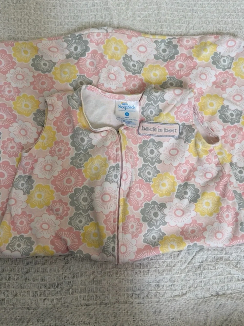 Halo Floral Sleeveless Sleep Sack - Pink Yellow Gray